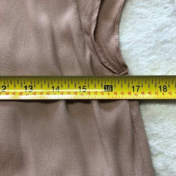 ARITZIA Wilfred Free Juliger Mocha Short Sleeve, Crepe Blouse Size XXSmall - Picture 7 of 10